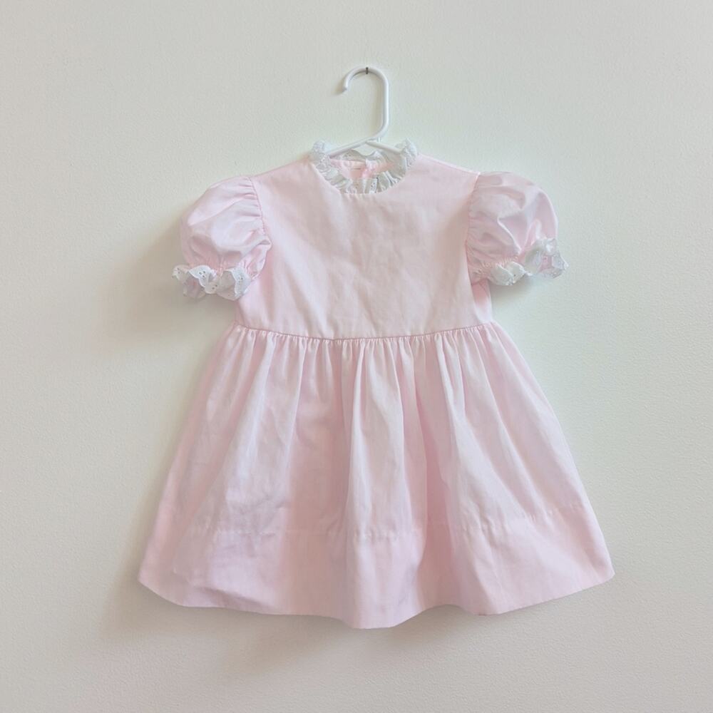 Vtg Bryan 2-4T Pink Frilly Dress Dainty Girls Easter